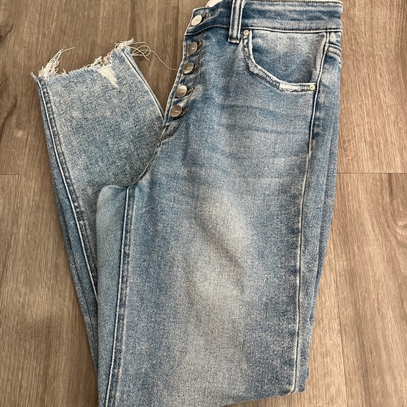 High Rise Light Blue Denim Jeans - Picture 1 of 3